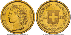 Confederation gold 20 Francs 1883 MS63 NGC, Bern mint, KM31.1. Reeded edge. From the Robert S. Sloan Collection HID09801242017 © 2022 Heritage Auction...