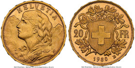 Confederation gold 20 Francs 1930-B MS66 NGC, Bern mint, KM35.1. From the Robert S. Sloan Collection HID09801242017 © 2022 Heritage Auctions | All Rig...