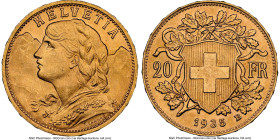 Confederation gold 20 Francs 1935-B MS65 NGC, Bern mint, KM35.1. From the Robert S. Sloan Collection HID09801242017 © 2022 Heritage Auctions | All Rig...