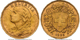 Confederation gold 20 Francs 1935-LB MS64 NGC, KM35.1. This 1935-LB issue was actually struck from 1945 to 1947. From the Robert S. Sloan Collection H...