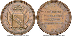 6-Piece Lot of Certified Papal Medals NGC, 1) Clemens XII bronze Medal Anno VII (1738) AU55 Brown. 38mm 2) Clemens XII bronze "Justice of the Pope" Me...