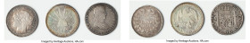3-Piece Lot of silver World Crowns, 1) Bolivia. Ferdinand VII 8 Reales 1818 PTS-PJ Fine, Potosi mint. 37.5mm, 26.72gm 2) France. Republic 5 Francs 187...