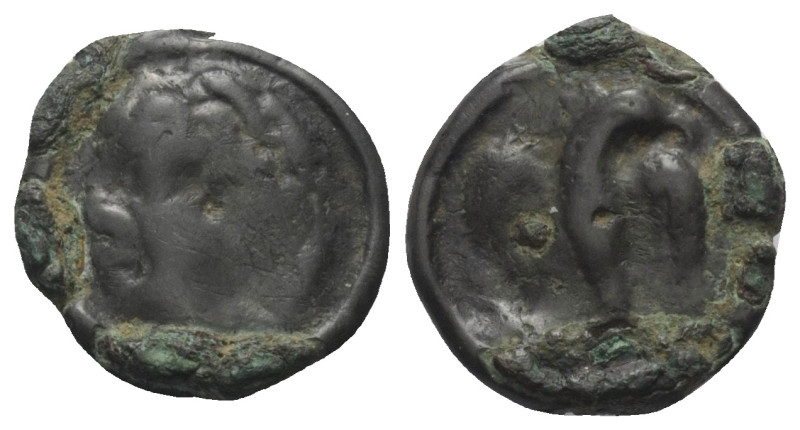 Gallien. Carnuten.

 Potin (Bronze). Ca. 100 - 50 v. Chr.
Vs: Leicht stilisie...