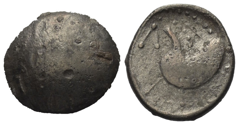 Ostkelten. Subkarpaten. Typ 'Schnabelpferd'.

 Tetradrachme (Silber).
Vs: Sti...