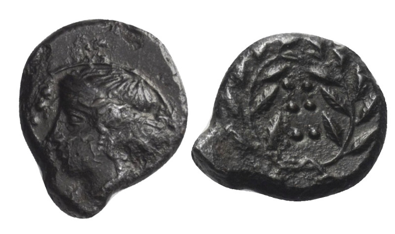 Sizilien. Himera.

 Bronze (Hemilitra). Ca. 415 - 409 v. Chr.
Vs: Weiblicher ...