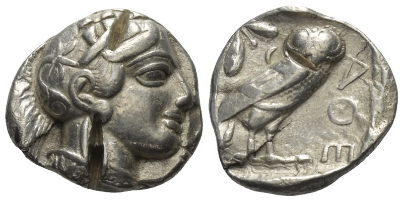 Attika. Athen.

 Tetradrachme (Silber). Ca. 454 - 404 v. Chr.
Vs: Kopf der At...