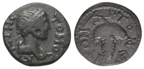 Moesia Inferior. Tomis. Pseudo-autonome Prägung.

 Bronze. 1. - 2. Jhdt. n. Chr.
Vs: Drapierte Büste des Stadtgründers Tomos rechts.
Rs: Weintraub...