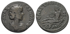 Lydien. Saitta. Otacilia Severa (Kaiserin 244 - 249 n. Chr.).

 Bronze.
Vs: Drapierte Büste der Otacilia Severa mit Diadem rechts.
Rs: Flussgott H...