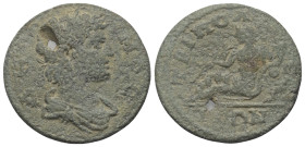 Lydien. Tripolis. Pseudo-autonome Prägung.

 Bronze. 2. - 3. Jhdt. n. Chr.
Vs: Drapierte Büste des Demos rechts.
Rs: Jugendlicher Flussgott Maiand...