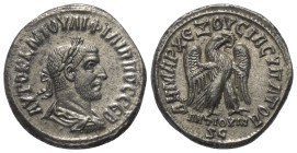 Seleukis und Pierien. Antiochia am Orontes. Philippus I. Arabs (244 - 249 n. Chr.).

 Tetradrachme (Billon). 248 - 249 n. Chr.
Vs: Büste in Rückans...