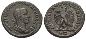 Seleukis und Pierien. Antiochia am Orontes. Trebonianus Gallus (251 - 253 n. Chr.).

 Tetradrachme (Billon). 251 n. Chr.
Vs: Büste in Rückansicht m...