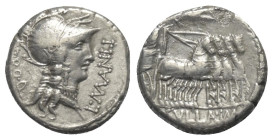 L. Sulla und L. Manlius Torquatus.

 Denar (Silber). 82 v. Chr. Feldmünzstätte des Sulla.
Vs: L MANLI PRO Q. Kopf der Roma mit geflügeltem Greifenk...
