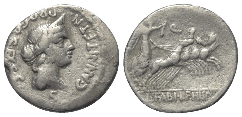 C. Annius und L. Fabius Hispaniensis.

 Denar (Silber). 82 - 81 v. Chr. Münzst...