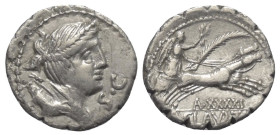 Ti. Claudius Nero.

 Denar (Silber). 79 v. Chr. Rom.
Vs: Drapierte Büste der Diana mit Diadem, Bogen und Köcher rechts, im Feld rechts S C.
Rs: TI...