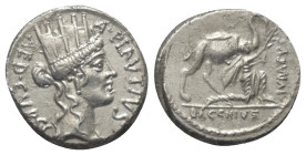 P. Plautius Hypsaeus.

 Denar (Silber). 55 v. Chr. Rom.
Vs: A PLAVTIVS AED CVR S C. Kopf der Cybele rechts.
Rs: IVDAEVS, im Abschnitt: BACCHIVS. M...
