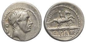 L. Marcius Philippus.

 Denar (Silber). 56 v. Chr. Rom.
Vs: ANCVS. Kopf des Ancus Marcius mit Diadem rechts, im Feld links Augurenstab.
Rs: A - Q ...