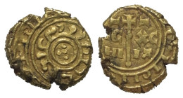 Italien. Sizilien - Königreich. Friedrich II. (1198 - 1250).

 Multiplo di Tari d'Oro (Gold). Messina.
Vs: Außen pseudo-kufische Legende, im innere...