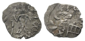 Walachei - Fürstentum. Mihail I. (1418 - 1420).

 Dukat (Silber).
Vs: IW M - XL ... (Slawisch). Herrscher mit Lanze und Kreuzglobus frontal stehend...