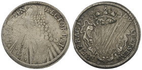 Kroatien. Ragusa - Republik.

 Rektoratstaler (Neuer Taler, Silber). 1778.
Vs: Männliches Brustbild mit Allongeperücke links.
Rs: Bekröntes Wappen...
