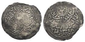 Rasuliden. an-Nasir Salah ad-Din (803 - 827 H. / 1400 - 1424).

 Dirham (Silber). Zabid.
Vs: Vierpass aus Dreiviertelkreisen gebildet mit zentraler...