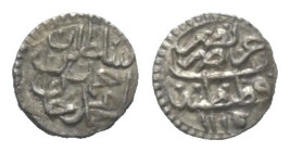 Osmanen. Ahmed III. (1115 - 1143 H. / 1703 - 1730).

 Akce (Silber). 1115 H. Kostantiniye.
9 mm. 0,20 g. 

OC 23-032-02; Damali 23-K-G12b-NMM.
 ...