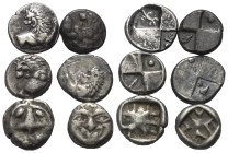 Griechische Münzen - Lots.


Thrakischer Chersones (Thrakien).

Lot (6 Stück, Silber): Hemidrachme; ca. 5. - 4. Jhdt. v. Chr.

Sehr schön - fas...