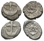 Griechische Münzen - Lots.


Apollonia Pontika (Thrakien).

Lot (2 Stück, Silber): Drachme; ca. 4. Jhdt. v. Chr.

Sehr schön.

Verkauft wie b...