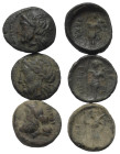 Griechische Münzen - Lots.


Ekkara (Thessalien).

Lot (3 Stück): Bronze; ca. 4. Jhdt. v. Chr.

Sehr schön - fast sehr schön.

Verkauft wie b...