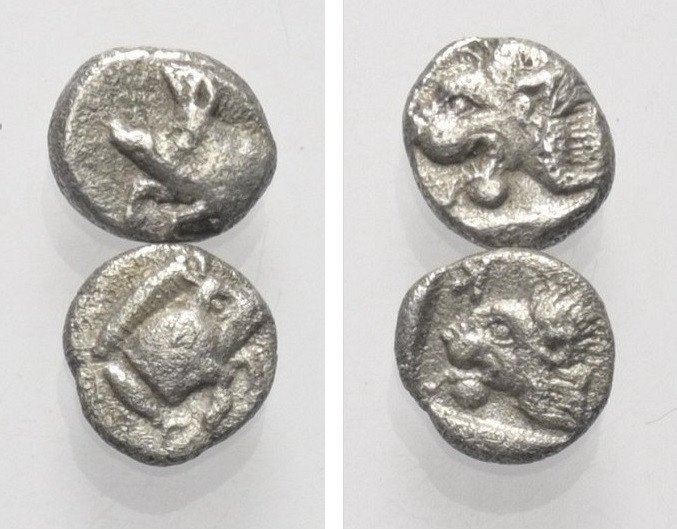 Griechische Münzen - Lots.


Kyzikos (Mysien).

Lot (2 Stück, Silber): Hemi...
