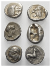 Griechische Münzen - Lots.


Unter anderem: Kyzikos (Mysien) / Milet / Phokaia (Ionien).

Lot (6 Stück, Silber): verschiedene Nominale; ca. 6. - ...
