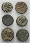 Griechische Münzen - Lots.


Apameia (Phrygien).

Lot (6 Stück): Bronze; ca. 1. Jhdt. v. Chr.

Sehr schön - fast sehr schön.

Verkauft wie be...