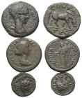 Provinzialrömische Münzen - Lots.


Thrakien / Bithynien / Troas.

Lot (3 Stück): Bronze; 2. - 3. Jhdt. n. Chr.

Sehr schön - fast sehr schön....