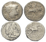 Römische Münzen - Lots. Republik.


Lot (2 Stück, Silber): Denare aus dem 1. Jh. v. Chr.

Fast sehr schön / sehr schön.

Verkauft wie besehen, ...
