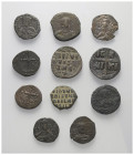 Byzantinische Münzen - Lots.


Verschiedene Herrscher.

Lot (11 Stück, Bronze): verschiedene Nominale, ca. 8. - 10. Jhdt. n. Chr.

Sehr schön -...