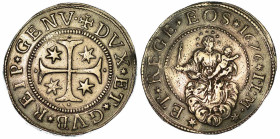 GENOVA. DOGI BIENNALI E GOVERNATORI DELLA REPUBBLICA, 1528-1797. SERIE DELLA III FASE, 1637-1797. Scudo stretto 1676. Sigle ILM.