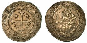 GENOVA. DOGI BIENNALI E GOVERNATORI DELLA REPUBBLICA, 1528-1797. SERIE DELLA III FASE, 1637-1797. Scudo stretto 1687.