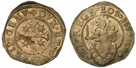 GENOVA. DOGI BIENNALI E GOVERNATORI DELLA REPUBBLICA, 1528-1797. SERIE DELLA III FASE, 1637-1797. Scudo stretto 1687.