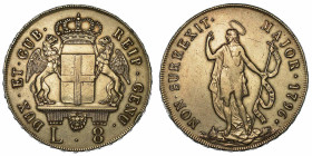GENOVA. DOGI BIENNALI E GOVERNATORI DELLA REPUBBLICA, 1528-1797. SERIE DELLA III FASE, 1637-1797. 8 Lire 1796.