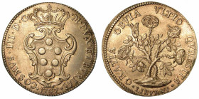 LIVORNO. COSIMO III DE' MEDICI, 1670-1723. Pezza della Rosa 1707.
