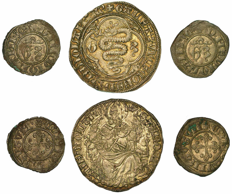 MILANO. Lotto di tre monete.

GIAN GALEAZZO VISCONTI (II periodo: 1395-1402). ...