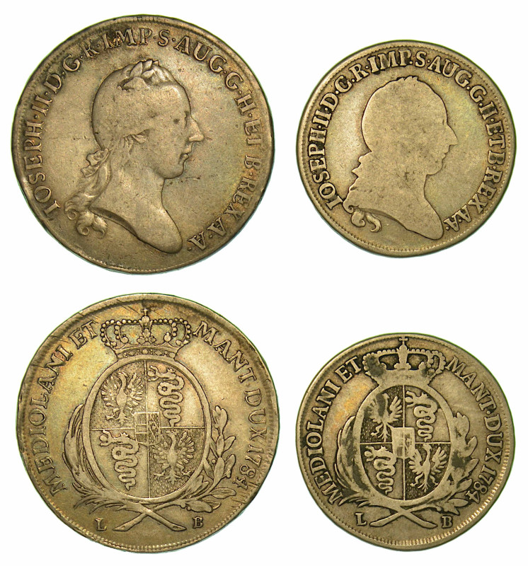 MILANO. Lotto di due monete.

GIUSEPPE II D'ASBURGO-LORENA, 1780-1790. Monetaz...
