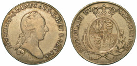 MILANO. GIUSEPPE II D'ASBURGO-LORENA, 1780-1790. Scudo 1785.