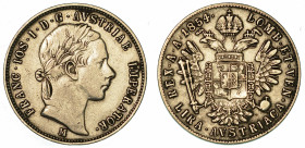MILANO. FRANCESCO GIUSEPPE I D'ASBURGO LORENA, 1848-1866. Lira austriaca 1854.