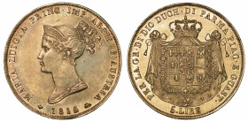 PARMA. MARIA LUIGIA D'AUSTRIA, 1815-1847. 5 Lire 1815.