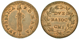 ROMA. PRIMA REPUBBLICA ROMANA, 1798-1799. 2 Baiocchi. IX tipo.
