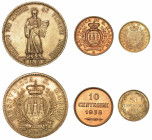 SAN MARINO. Lotto di tre monete.