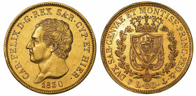 REGNO DI SARDEGNA. CARLO FELICE DI SAVOIA, 1821-1831. 80 Lire 1830. Genova.