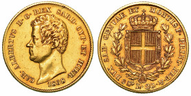 REGNO DI SARDEGNA. CARLO ALBERTO DI SAVOIA, 1831-1849. 20 Lire 1838. Torino.