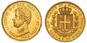 REGNO DI SARDEGNA. CARLO ALBERTO DI SAVOIA, 1831-1849. 20 Lire 1842. Genova.