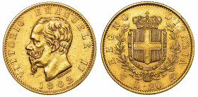 REGNO D'ITALIA. VITTORIO EMANUELE II DI SAVOIA, 1861-1878. 20 Lire 1862. Torino.